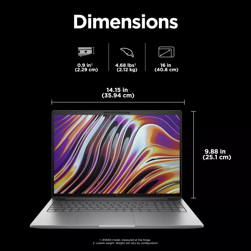 HP ZBook Power G11 A AMD Ryzen™ 7 8845HS Mobile workstation 40.6 cm (16 inch) WUXGA 16 GB DDR5-SDRAM 512 GB SSD NVIDIA RTX A1000 Wi-Fi 6E (802.11ax) Windows 11 Pro AI Workstation, AI PC Pilka