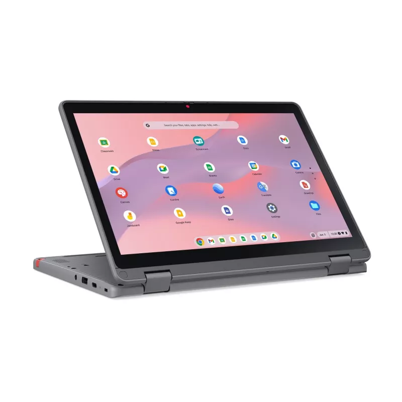 „Lenovo Chrome 500e 2in1 G5 M89“ „MediaTek Kompanio 540“ „Chromebook“ 31 cm (12,2 col.) jutiklinis WUXGA 8 GB LPDDR5x-SDRAM 64 GB UFS „Wi-Fi 6E“ (802.11ax) „ChromeOS“ anglų k. pilkas