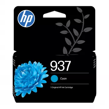 HP 937 žydra originali rašalo kasetė, standartinės išeigos, žydra, 1 vnt., 800 puslapių, vienetinė pakuotė