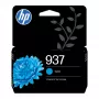 HP 937 žydra originali rašalo kasetė, standartinės išeigos, žydra, 1 vnt., 800 puslapių, vienetinė pakuotė