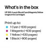 HP 953 4-pakuotė Juodas/Žydra/Purpurinė/Geltona Originaliūs Rašalo Kasetės