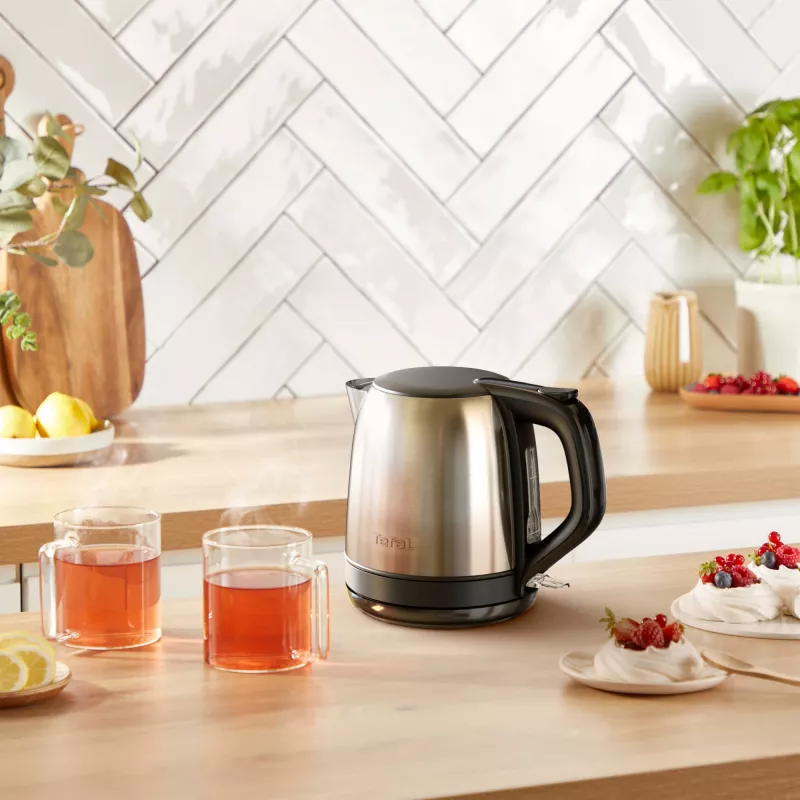 Tefal Subito Mini KO5S2DE0 elektrinis virdulys, 1 l, 2400 W, juodos spalvos, nerūdijančio plieno