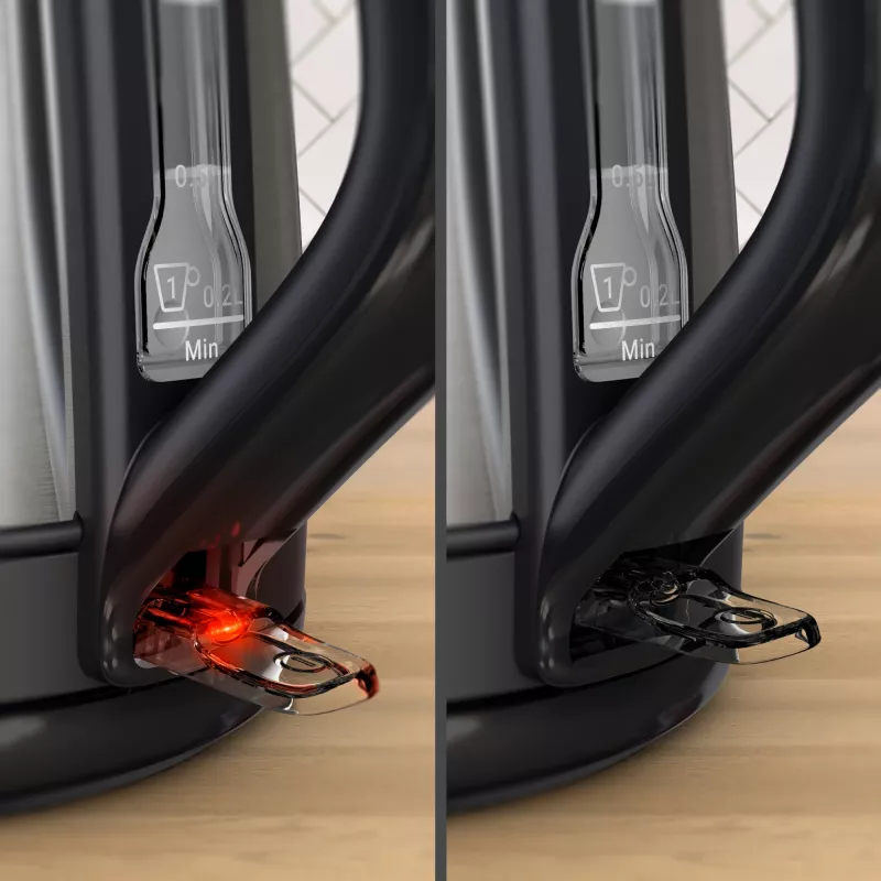 Tefal Subito Mini KO5S2DE0 elektrinis virdulys, 1 l, 2400 W, juodos spalvos, nerūdijančio plieno