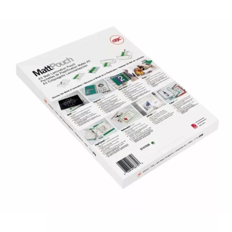 GBC Laminavimo plėvelė A4 Matinė 100 Mikronų, Matinė, A4, 216 mm, 0,2 mm, 303 mm, 100 vnt.