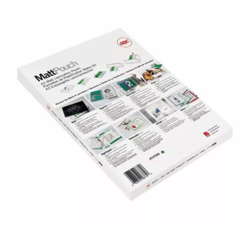 GBC Laminavimo plėvelė A4 Matinė 100 Mikronų, Matinė, A4, 216 mm, 0,2 mm, 303 mm, 100 vnt.