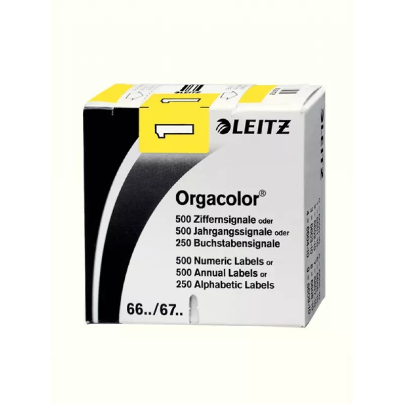 Leitz Orgacolor lipnios etiketės Apvalus stačiakampis Geltona