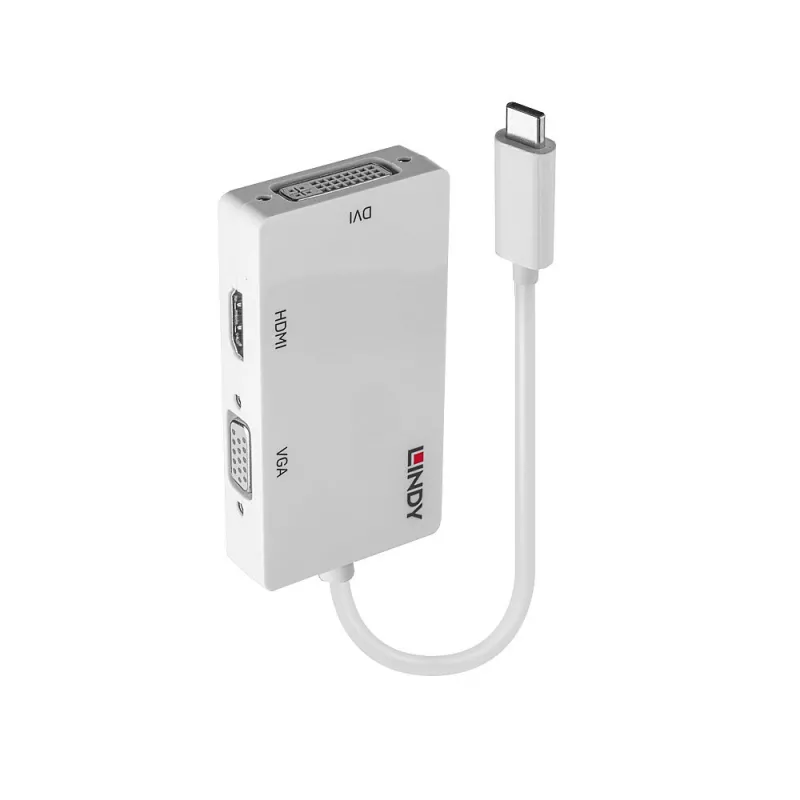 Lindy USB Type C į trigubą ekraną keitiklis, 3840 x 2160 pikselių