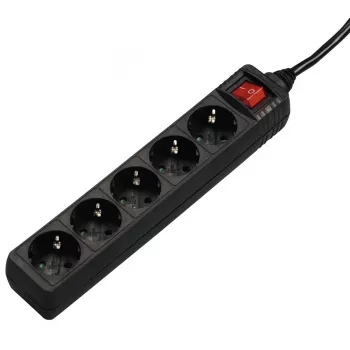 Hama 00137267 maitinimo ilgintuvas 1,4 m 5 kintamosios srovės lizdų (-ai) Vidinis Juoda