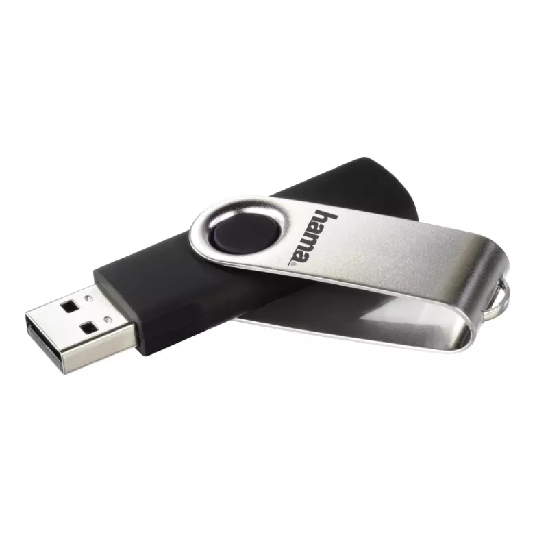 Hama 00181059 USB atmintukas 8 GB USB Type-A 2.0 Juoda, Sidabrinė
