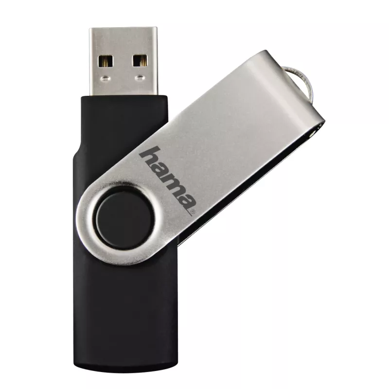 Hama 00181059 USB atmintukas 8 GB USB Type-A 2.0 Juoda, Sidabrinė