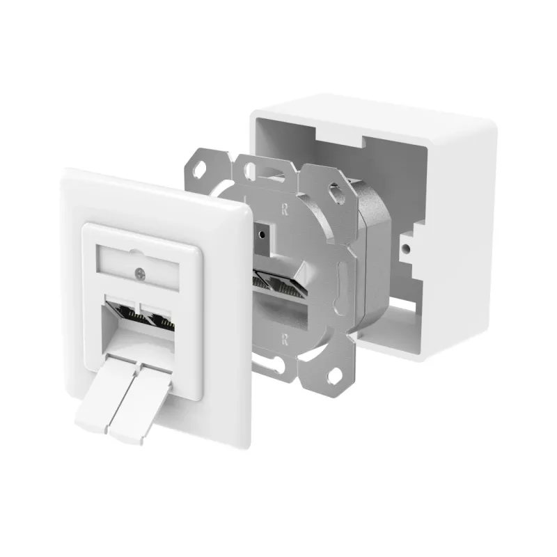 Hama 00300029 lizdas 2 x RJ-45 Baltas