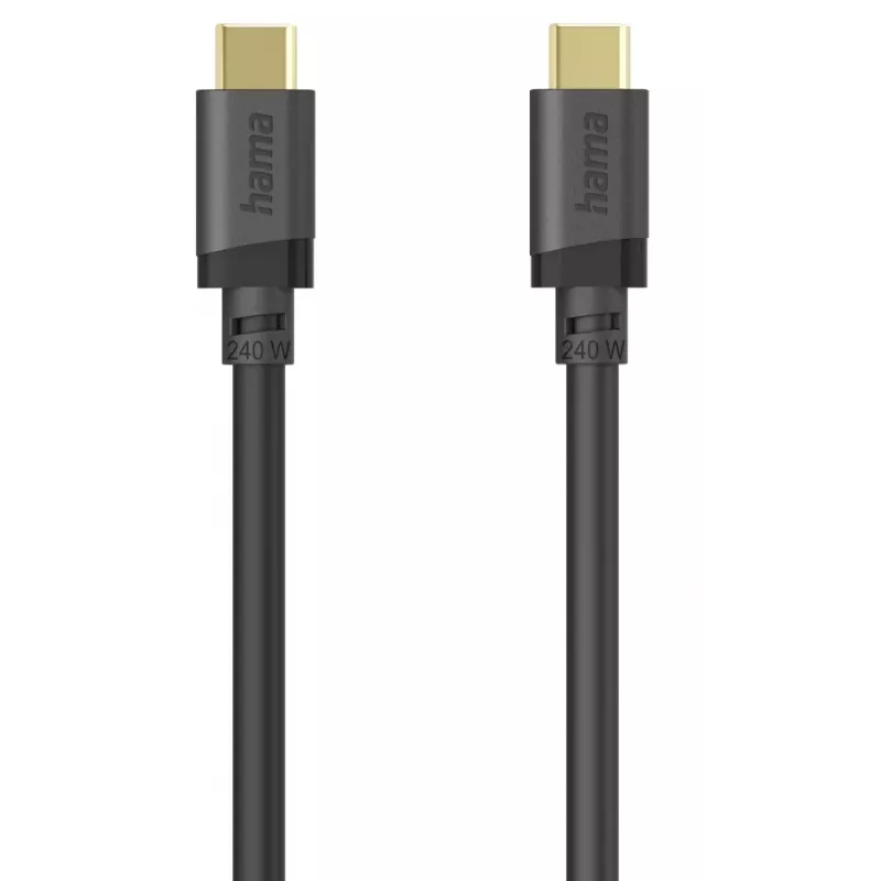 Hama 00202009 USB laidas USB 3.2 Gen 1 (3.1 Gen 1) 1.5 m USB C 5 Gbit/s 240 W Juodas