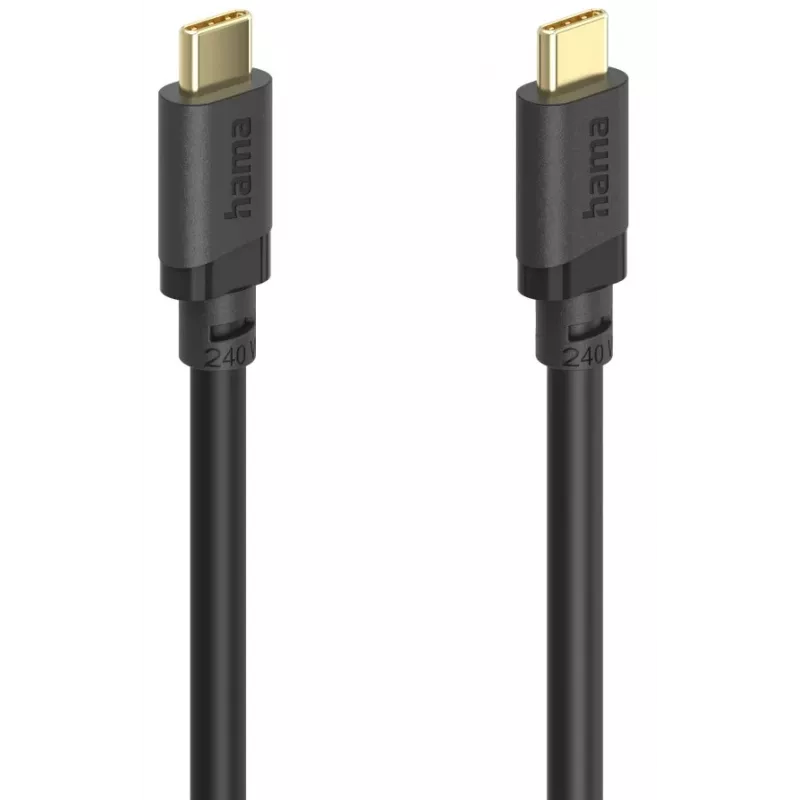 Hama 00202009 USB laidas USB 3.2 Gen 1 (3.1 Gen 1) 1.5 m USB C 5 Gbit/s 240 W Juodas