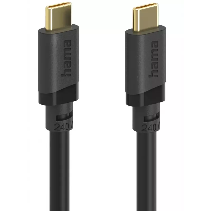 Hama 00202009 USB laidas USB 3.2 Gen 1 (3.1 Gen 1) 1.5 m USB C 5 Gbit/s 240 W Juodas