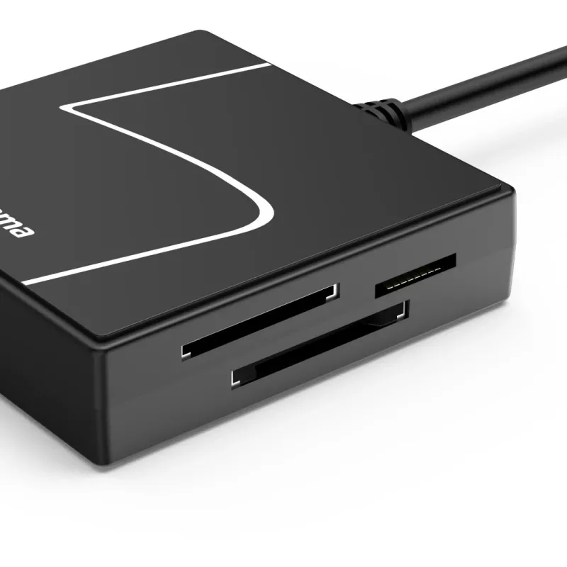 Hama 00200148 kortelių skaitytuvas USB 3.2 Gen 1 (3.1 Gen 1) Type-A/Type-C juoda