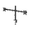 Hama Monitor Mount, 2 Monitors, Height-adjustable, Swivel/Tilt, 13 inch - 35 inch, Juoda