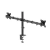 Hama Monitor Mount, 2 Monitors, Height-adjustable, Swivel/Tilt, 13 inch - 35 inch, Juoda