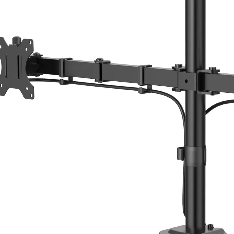 Hama Monitor Mount, 2 Monitors, Height-adjustable, Swivel/Tilt, 13 inch - 35 inch, Juoda