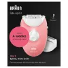 Braun Silk-epil 3-277 epiliatorius, balta/rožinė