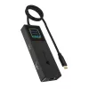 ICY BOX Spade Dock 4038, 7-in-1 DockingStation su LCD ekranu ir PD 100 W