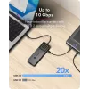 ICY BOX Spade Dock 4038, 7-in-1 DockingStation su LCD ekranu ir PD 100 W