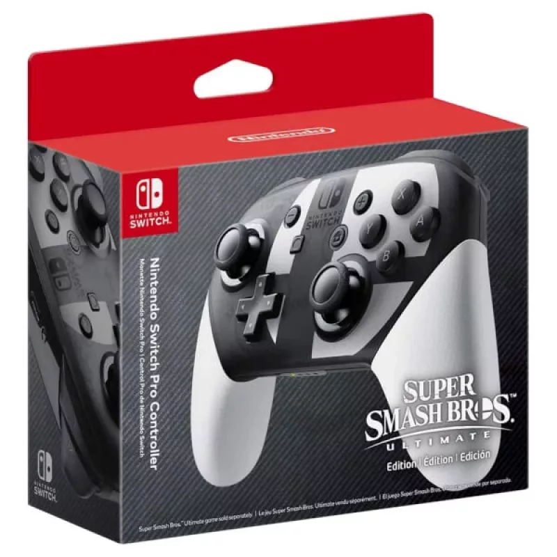 Nintendo Switch Pro valdiklis Super Smash Bros. Ultimate Edition juoda, pilka, balta Bluetooth žaidimų pultas analoginis / skaitmeninis Nintendo Switch