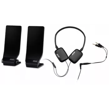 Acer NP.HDS11.00G ausinės/ausinės su mikrofonu Laidinis Ant galvos Skambučiai/Muzika Juoda