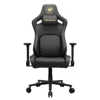COUGAR CGR-DFL-GLB PC žaidimų kėdė Minkšta paminkštinta sėdynė Juoda, auksinė