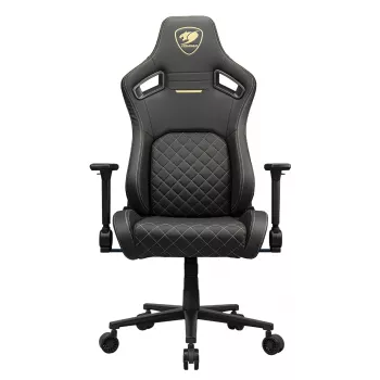 COUGAR CGR-DFL-GLB PC žaidimų kėdė Minkšta paminkštinta sėdynė Juoda, auksinė
