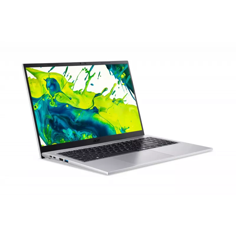 Acer Aspire Go 15 AG15-72P-51YA Intel Core 5 120U Nešiojamasis kompiuteris 39,6 cm (15,6 colio) Full HD 16 GB DDR4-SDRAM 512 GB SSD Wi-Fi 6 (802.11ax) Windows 11 Home Sidabrinis