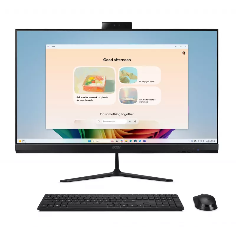 Acer Aspire C27B AI AR7432 NL Copilot+ PC AMD Ryzen™ AI 5 350 68,6 cm (27 coliai) 1920 x 1080 pikselių „viskas viename“ kompiuteris 32 GB DDR4-SDRAM 1 TB SSD „Windows 11 Home“ Wi-Fi 6E (802.11ax) juodas