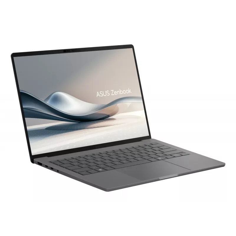 ASUS Zenbook A14 UX3407QA-QD343X Snapdragon X1-26-100 nešiojamasis kompiuteris 35,6 cm (14 colių) WUXGA 32 GB LPDDR5x-SDRAM 1 TB SSD Wi-Fi 6E (802.11ax) Windows 11 Pro pilka