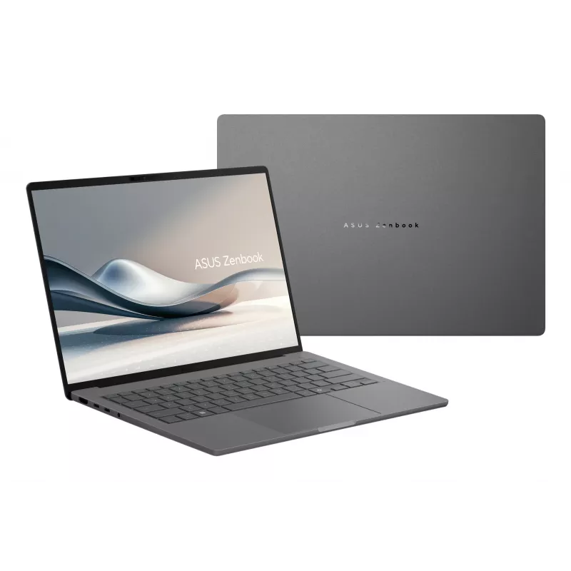 ASUS Zenbook A14 UX3407QA-QD343X Snapdragon X1-26-100 nešiojamasis kompiuteris 35,6 cm (14 colių) WUXGA 32 GB LPDDR5x-SDRAM 1 TB SSD Wi-Fi 6E (802.11ax) Windows 11 Pro pilka
