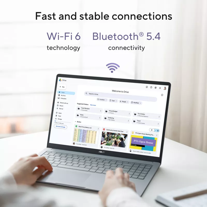 ASUS Chromebook CB1505CTA-S70197-CBE Intel® N N150 39,6 cm (15,6 colio) Full HD 8 GB LPDDR5-SDRAM 64 GB eMMC Wi-Fi 6 (802.11ax) ChromeOS US International Pilka