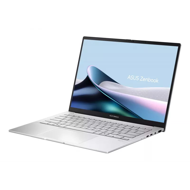 ASUS Zenbook 14 OLED UX3405CA-QD1302W Intel Core Ultra 7 255H nešiojamasis kompiuteris 35.6 cm (14 coliai) WUXGA 16 GB LPDDR5x-SDRAM 1 TB SSD Wi-Fi 7 (802.11be) Windows 11 Home German Sidabrinė