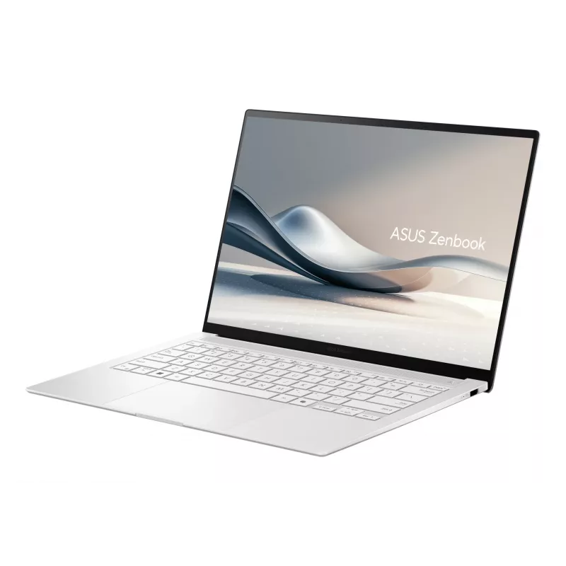 ASUS Zenbook S14 UX5406SA-PV526W Copilot+ PC Intel Core Ultra 7 258V Nešiojamasis kompiuteris 35,6 cm (14 colių) 3K 32 GB LPDDR5x-SDRAM 1 TB SSD Wi-Fi 7 (802.11be) Windows 11 Home Vokiška balta