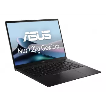 ASUS Zenbook 14 OLED UM3406GA-QD030W Copilot+ PC nešiojamas kompiuteris su AMD Ryzen™ AI 7 445 procesoriumi, 35.6 cm (14 colių) WUXGA ekranu, 32 GB LPDDR5x-SDRAM atmintimi, 1 TB SSD kaupikliu, Wi-Fi 6E (802.11ax), Windows 11 Home, vokiška klaviatūra, juodos spalvos