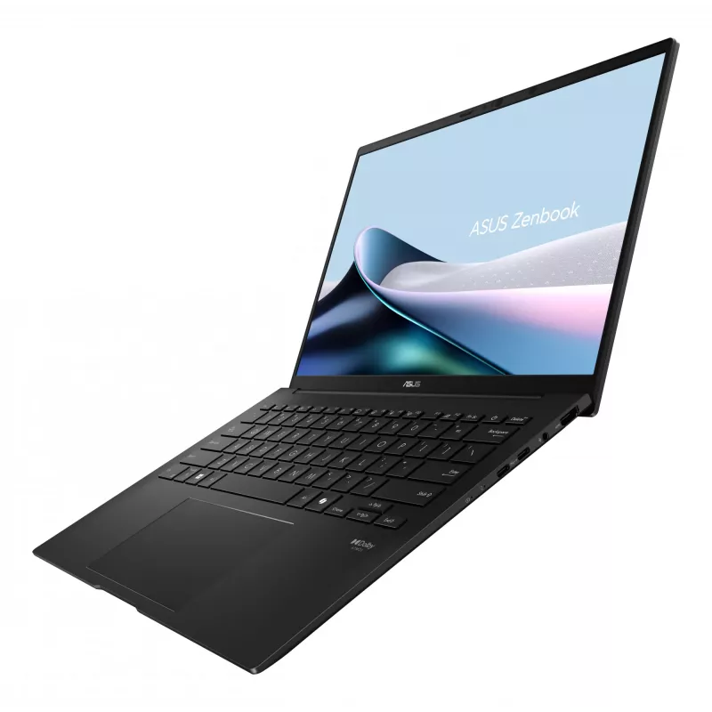 ASUS Zenbook 14 OLED UM3406GA-QD030W Copilot+ PC nešiojamas kompiuteris su AMD Ryzen™ AI 7 445 procesoriumi, 35.6 cm (14 colių) WUXGA ekranu, 32 GB LPDDR5x-SDRAM atmintimi, 1 TB SSD kaupikliu, Wi-Fi 6E (802.11ax), Windows 11 Home, vokiška klaviatūra, juodos spalvos