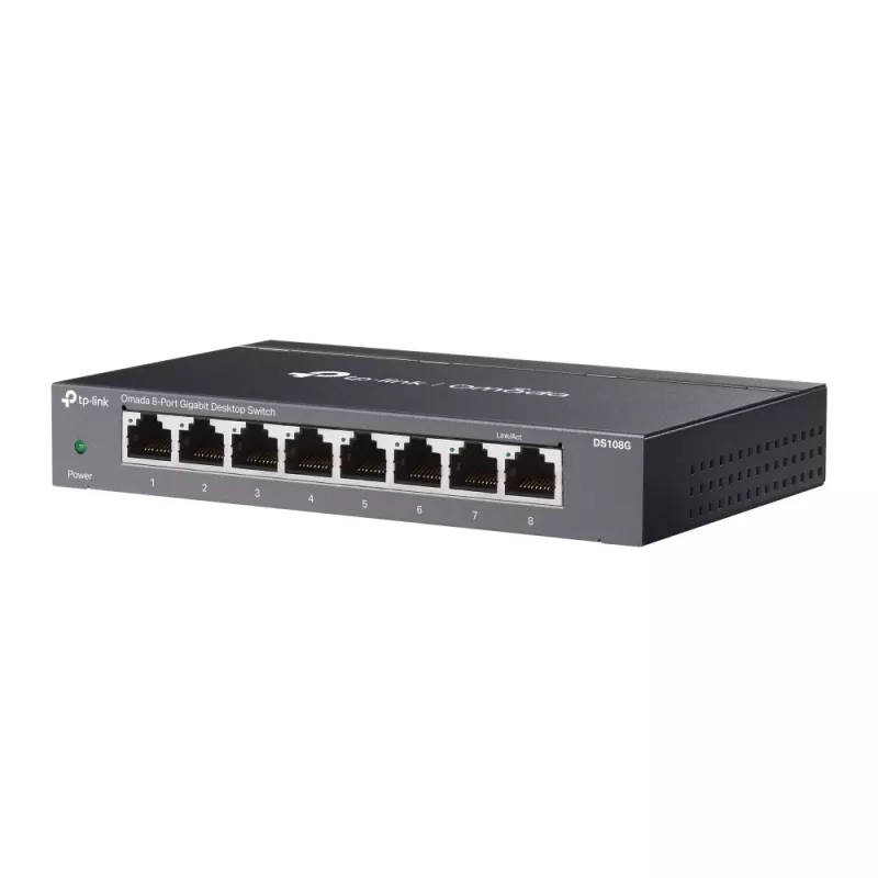 TP-Link Omada DS108G tinklo komutatorius Nevaldomas Gigabit Ethernet (10/100/1000) Juodas