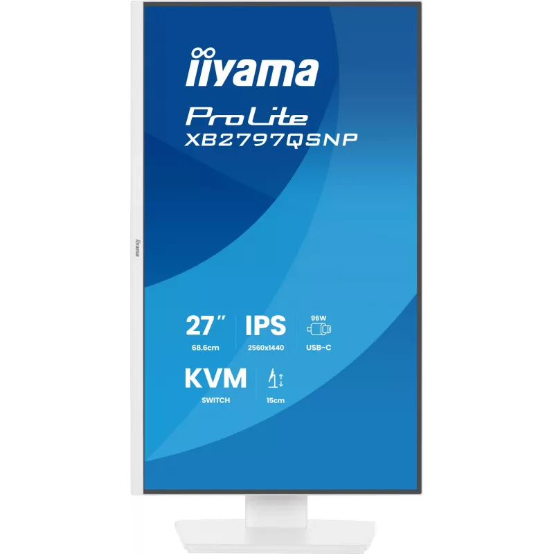 iiyama ProLite XB2797QSNP-W1 27 colių IPS LCD kompiuterinis monitorius 68,6 cm (27 coliai) 2560 x 1440 pikselių Quad HD Baltas