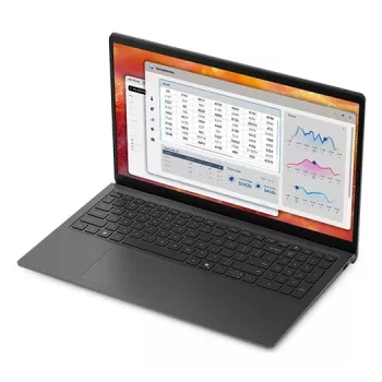 DELL Pro 15 Essential PV15265 AMD Ryzen™ 5 130 nešiojamasis kompiuteris 39,6 cm (15,6 col.) Full HD 16 GB DDR5-SDRAM 1 TB SSD Wi-Fi 6 (802.11ax) Windows 11 Pro vokiška juoda