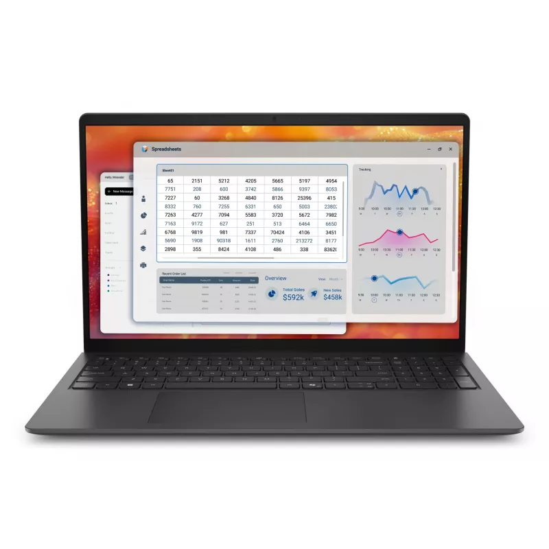 DELL Pro 15 Essential PV15265 AMD Ryzen™ 5 130 nešiojamasis kompiuteris 39,6 cm (15,6 col.) Full HD 16 GB DDR5-SDRAM 1 TB SSD Wi-Fi 6 (802.11ax) Windows 11 Pro vokiška juoda