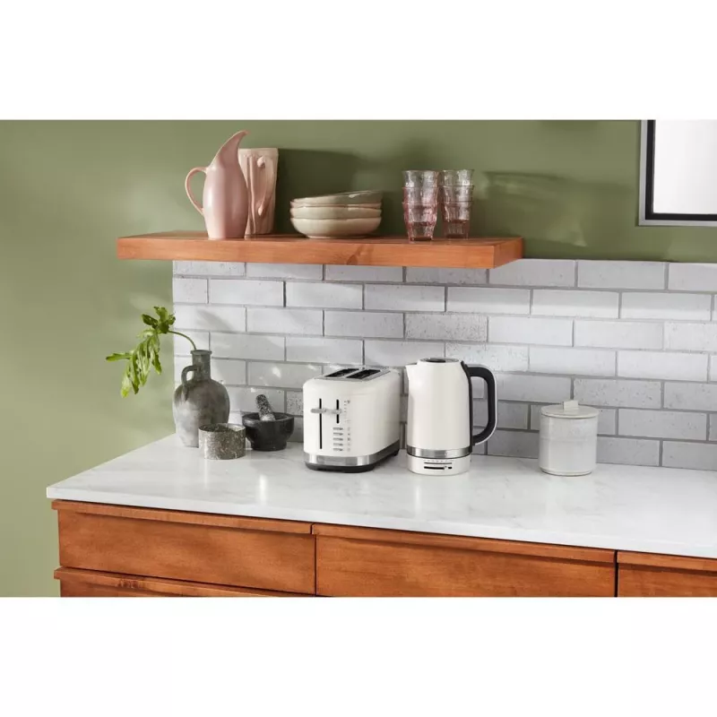 KitchenAid 5KEK1701EPL elektrinis virdulys 1,7 L 2400 W juodas, nerūdijantis plienas, baltas