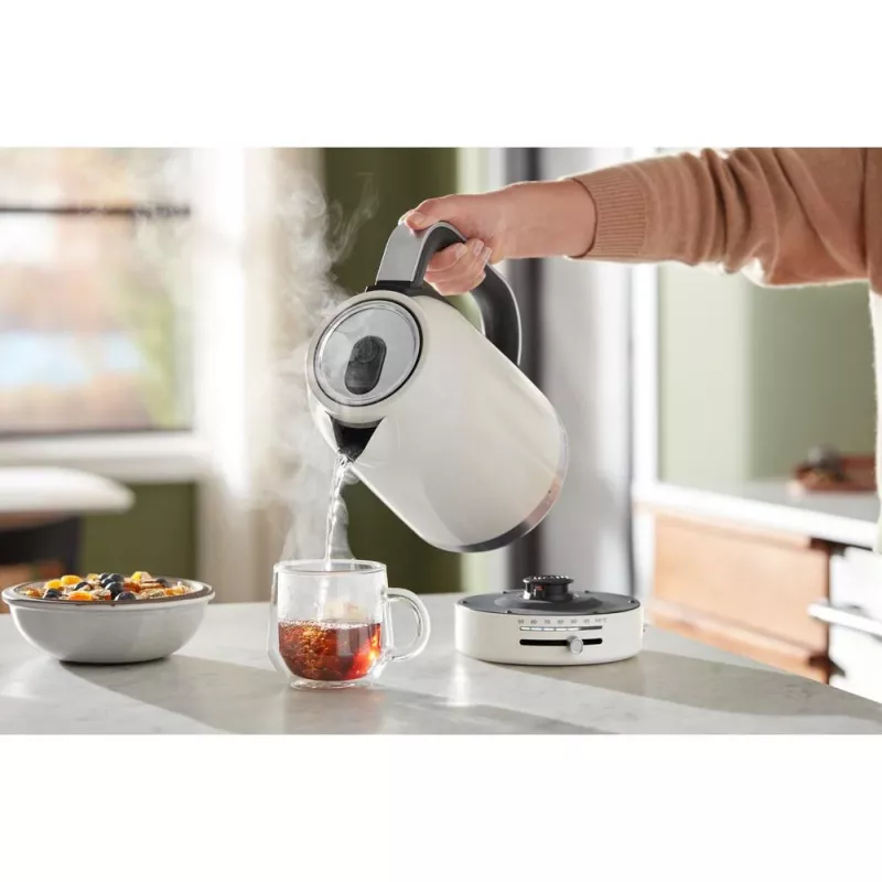 KitchenAid 5KEK1701EPL elektrinis virdulys 1,7 L 2400 W juodas, nerūdijantis plienas, baltas