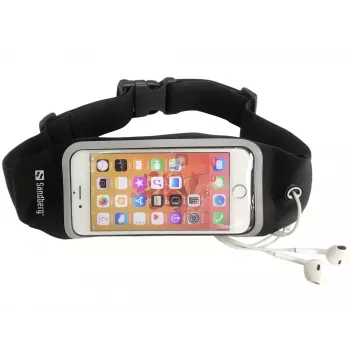 Sandberg Sport Belt Pouch 5.5'', juosmens dėklas, bet kokiam prekės ženklui, 14 cm (5,5 colio), juodas