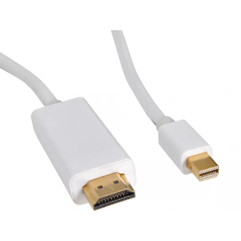 Sandberg MiniDP 1.2 > HDMI 4K 2m, 2 m, Mini DisplayPort, HDMI, vyriška, vyriška, balta