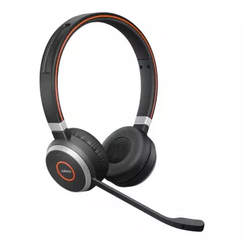 Jabra EVOLVE 65 MS Stereo, laidinis ir belaidis, biurui / skambučių centrui, 111 g, ausinės, juodos