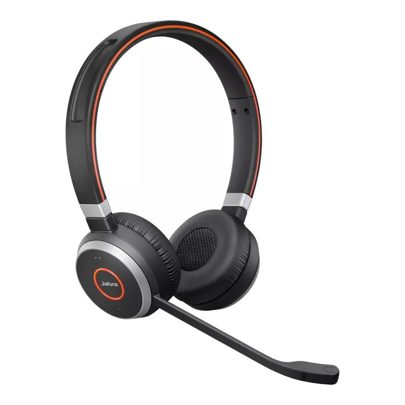 Jabra EVOLVE 65 MS Stereo, laidinis ir belaidis, biurui / skambučių centrui, 111 g, ausinės, juodos