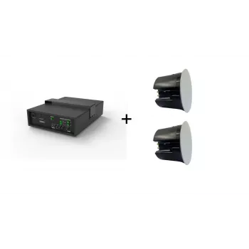 Vivolink Audiopack Subwoofer 6.5 40W + 2 x aukščiausios klasės lubiniai garsiakalbiai (Ribotas rinkinio pasiūlymas) Juoda Laidinis 110 W
