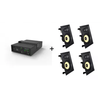 Vivolink Audiopack Subwoofer + 4 x premium in-wall speakers - (Limited Bundle Pack Offer) Juoda Wired 110 W